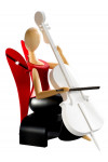 Sternkopf-Engel, mit Cello, sitzend